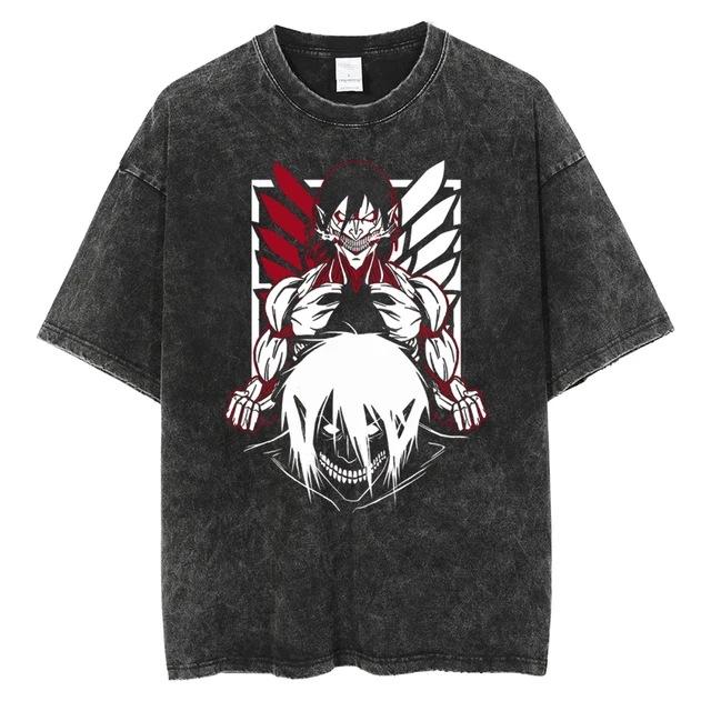Fashion Number Printed T-Shirt Unisex Street Cotton Top T-Shirt Clothing Harajuku Retro T-Shirt Pattern Anime S