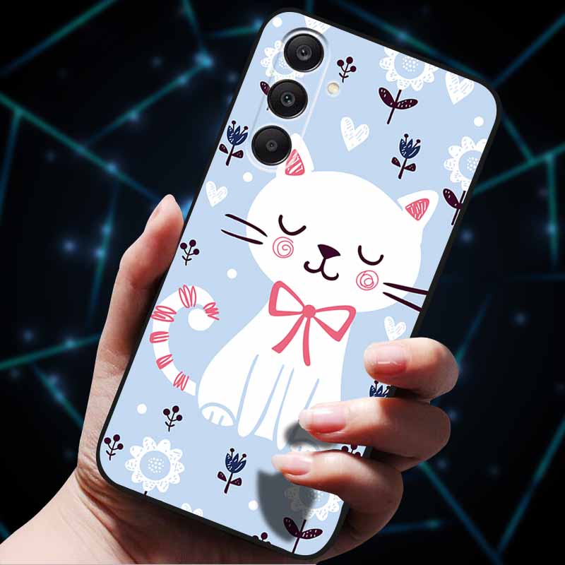 3D Flowers Emboss Fundas For Samsung A25 A35 A55 5G Case Soft Silicone Phone Cases for Galaxy A25 5G Back Cover Shell SamsungA55