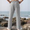 Spring and Autumn Men's Casual Trousers Loose Straight Pants Vertical Striped Medium High Waist Wide Leg Pants Men's
