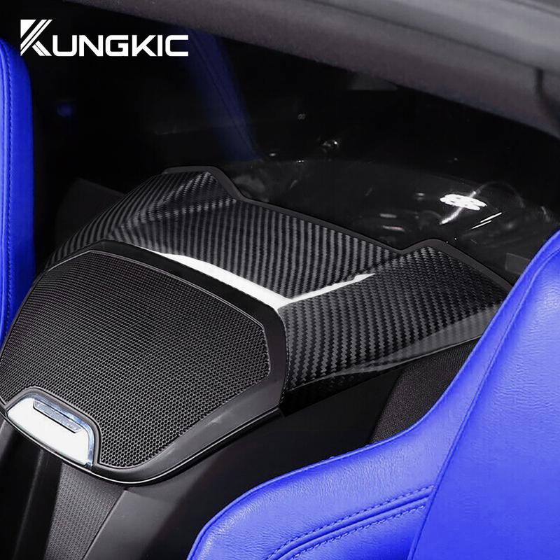 Hard Dry Carbon Fiber For Chevrolet Corvette C8     2024 Car Gear Rear Cover Sticker Interior Accessories