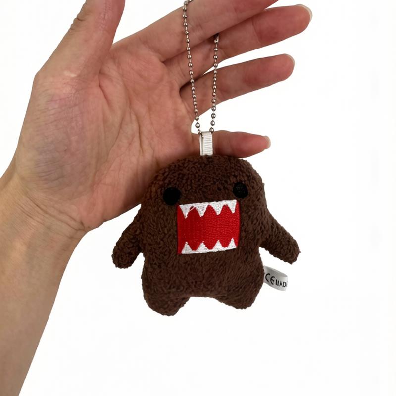Domo Kun Plush Keychain Anime Keyring Charm for Bag Keys Gift Kawaii Cute Collection About 9*7*4 Cm