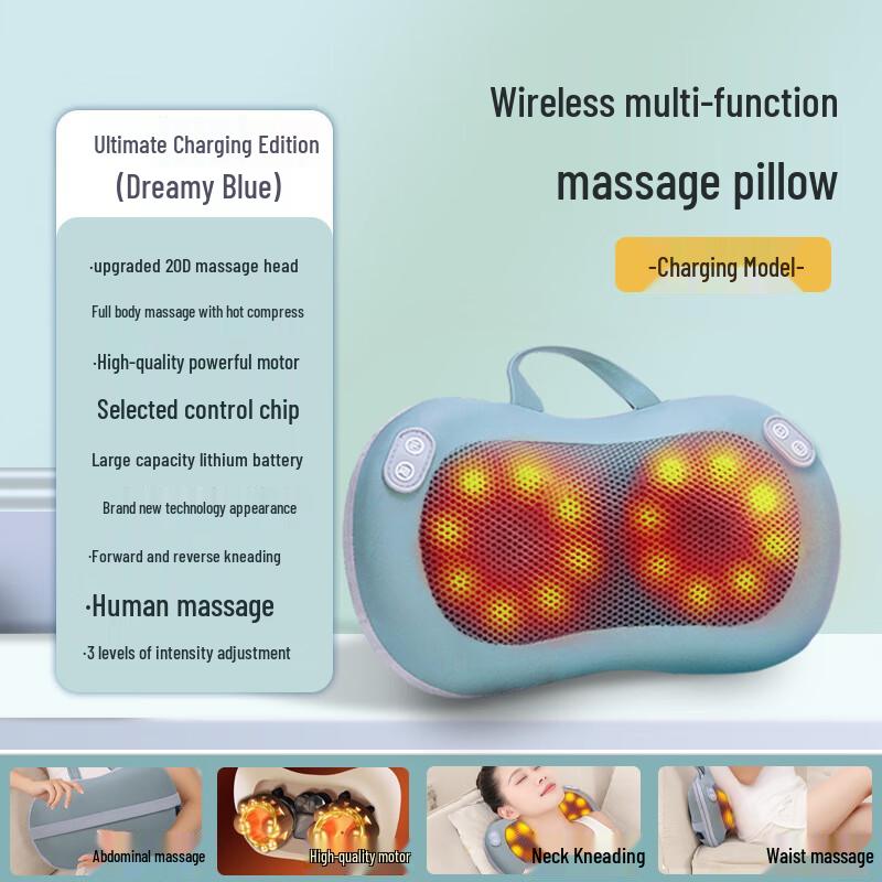 Enlong Rechargeable Neck and Back Massage Pillow