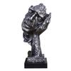 Resin Silence Is Gold Sculpture Statuette Figurine Craft Office Home Decoration