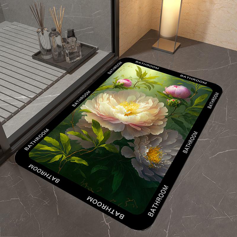 

Коврики для ванной быстросохнущие грязеотталкивающие нескользящие коврики для ванных комнат входных дверей ванной абсорбирующие ковры 45x70cm белый