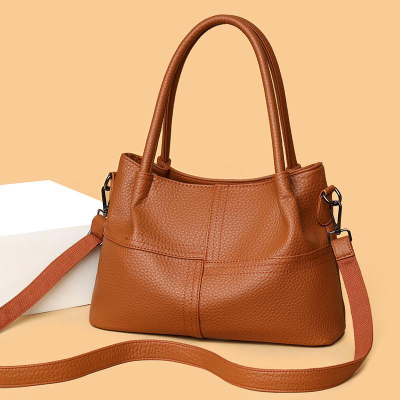 Simple Women's PU Leather Shoulder Bag, Women's Casual Handbag, Large Capacity Work Retro Handbag, Multifunctional Handbag