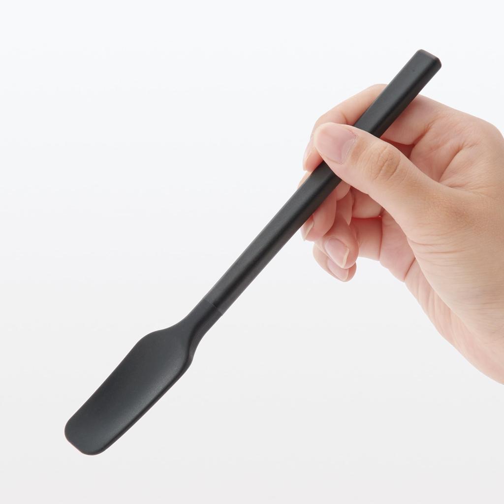 MUJI Silicone Jam 19cm 84376450 Spoon, Black, Approx. Long,