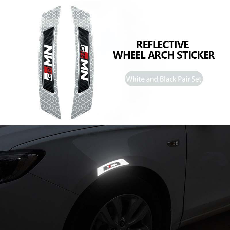 For Toyota Car Reflective Warning Sticker Wheel Eyebrows Sticker Wheel Reflector Strip Accessories Crown Yaris Corolla Prius