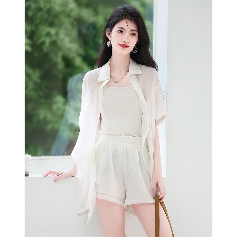 Women's Fashion Wide-Leg Shorts & Shirt Two-Piece Set