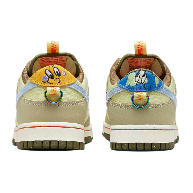 Nike Dunk Retro "cartoon" Classic Low-top Skate Shoes Men's Brown Yellow