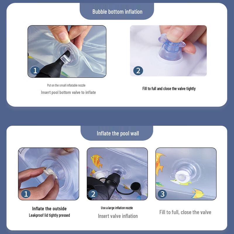 WEZHO 1.4m 4-Layer Inflatable Kids Swimming Pool