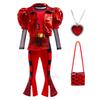 The Rise of Red Costume D-Descendants 4 Halloween Dress Up Cosplay Girls Leather Suit Birthday Party Halloween Costume