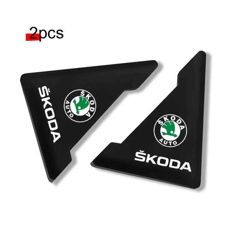 

Car Sticker 2025 Hot 2pcs Car Door Corner Protection Sticke For Skoda Octavia A5 Superb old Febia Roomster 2013 2005-2008 rapid чёрный