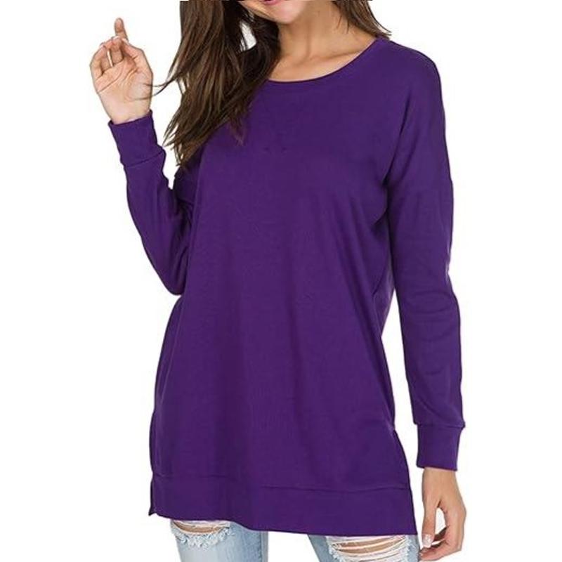 New All-match Long-sleeved T-shirt Solid Color Round Neck Casual Top Women's Autumn Bottoming Long-sleeved Underwear DB3007