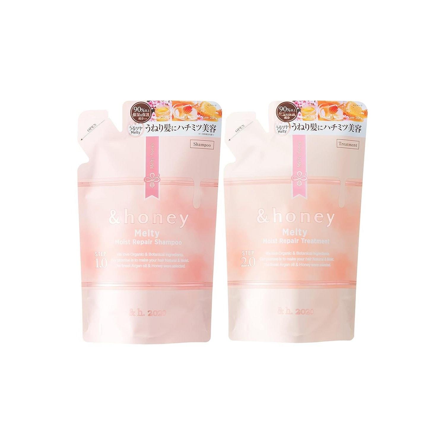 honey Melty Moist Repair Shampoo Treatment Refill Pair Set