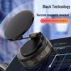 Car Magnetic Phone Holder with 360° Rotating Double Ring Stand and Vacuum Suction for Navigation.
