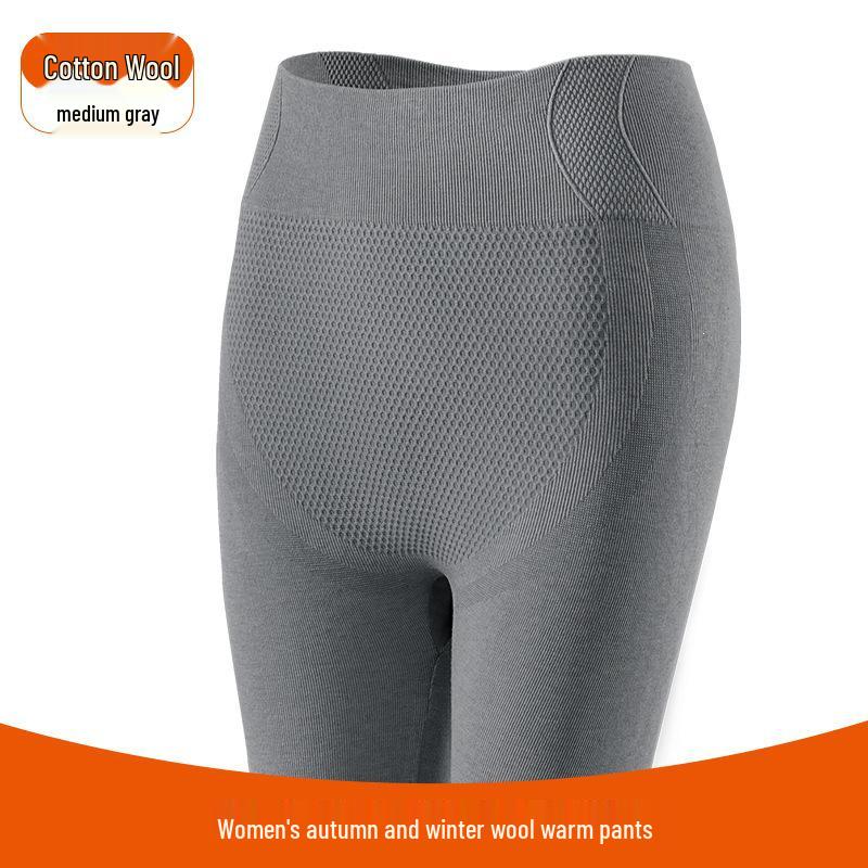 Women's Lambswool Tummy Control High Elastic Slimming Pants for Autumn and Winter