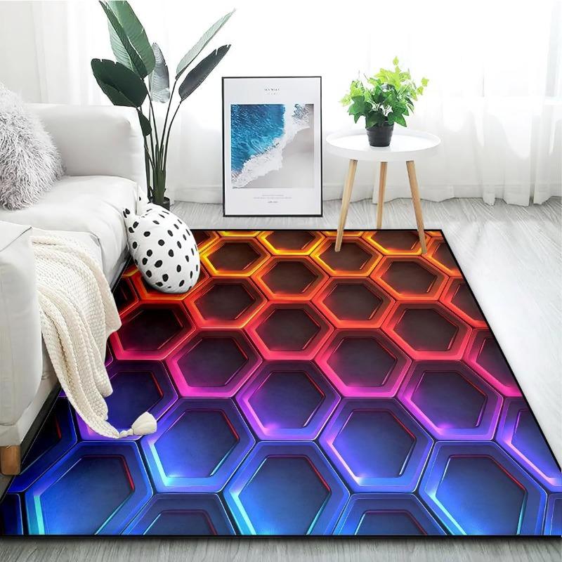 Creative 3D Visual Pattern Carpet for Home Living Room Bedroom Sofa Doormat Decor Large Area Rug Non-slip Floor Mat Fashionable