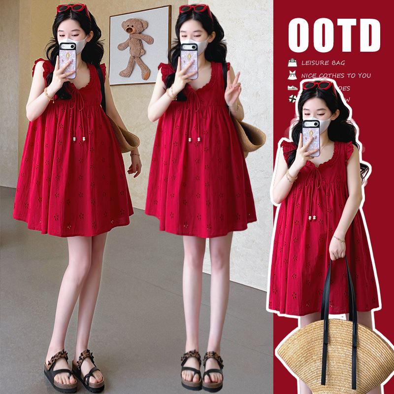 2026 Summer Youthful Maternity Doll Dress M