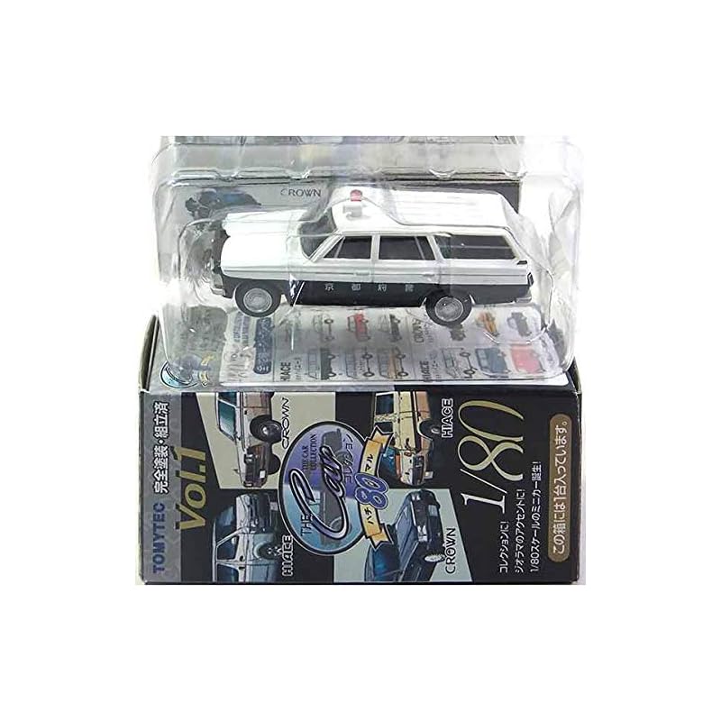 

[6] tomy tech 1/80 The Car Collection 80 Vol.1 toyopet crown van Kyoto Prefectural Police Single item