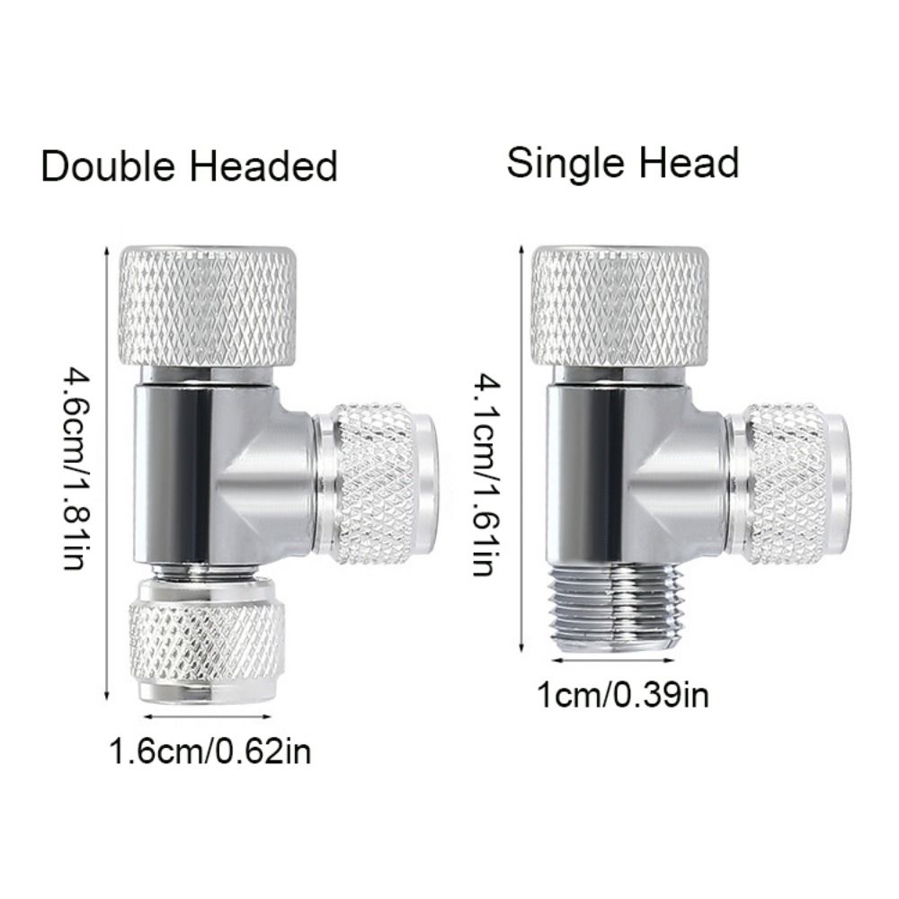 Single/Double Head Needle Valve Regulator Copper Silver CO2 One-way Bubble Regulator CO2 Fine-tuning Valve CO2 Bubble Counter