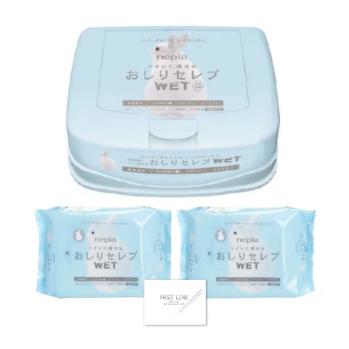 

Bulk Purchase: Nepia Buttocks Celeb Wet, 40 sheets per pack, and two refill packs of 60 sheets each.