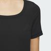 adidas SS25 Fashion Comfortable Soft Skin-Friendly Short Sleeve Dress Women Dresses Black JN0708