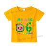 Cocomelons Kids Short Sleeve T-shirt Number 1-9 Cartoon Birthday Children Clothing Summer Sportswear Tshirt Boys Colorful Tee