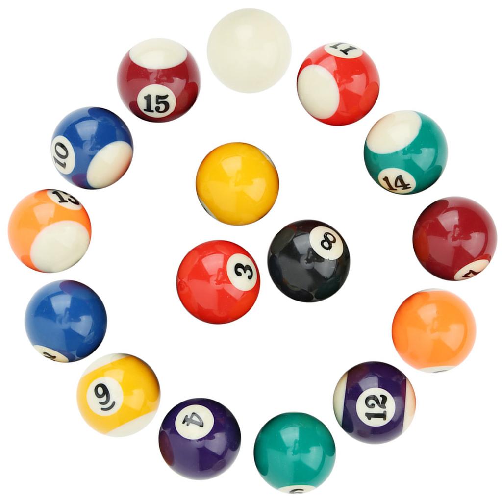 16PCS Ecológico 38MM Resina Bola de Bilhar Infantil Brinquedo Mini Acessório Mesa de Sinuca