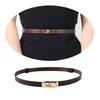 Elegant Solid Color Waistband PU Leather Belt for Women Multiple Occasion Suitable Jeans Pants Waist Strap Decorative