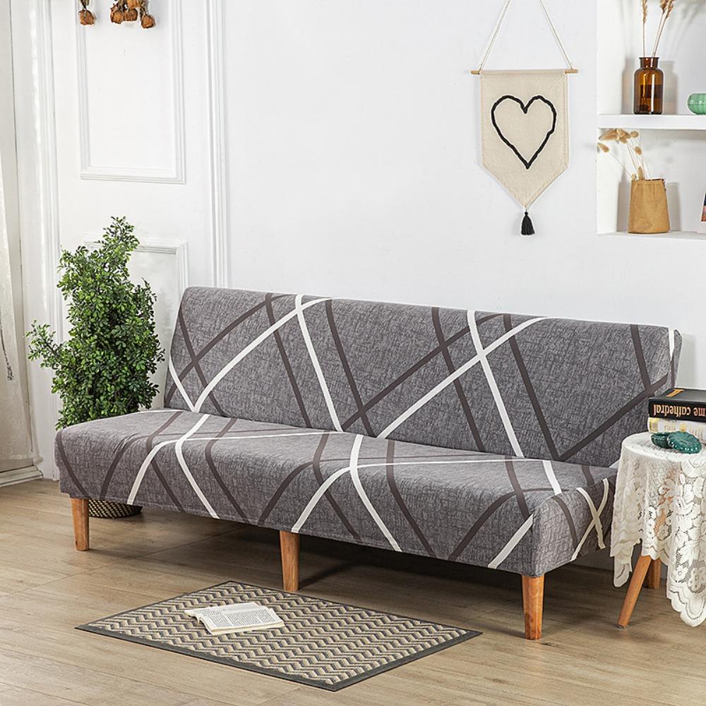 Milk Silk Elastic Sofa Cover Slipcover Furniture Protector Dustproof Stretchable No Armrest Full Coverage