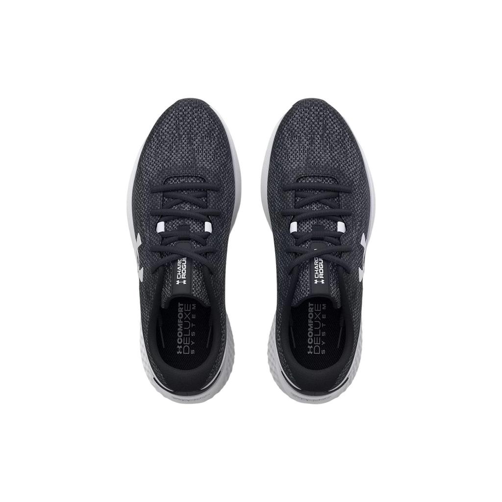 Under Armour  Charged Rogue 3 Knit Black White Women Sneakers 3026147-001