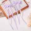 LOVEKIKI 2Pcs Long Tassel Hair Bow Hair Clips for Girl Lovely Ribbon Headwear Ins Party Ponytail Barrette Women Hair Accessories