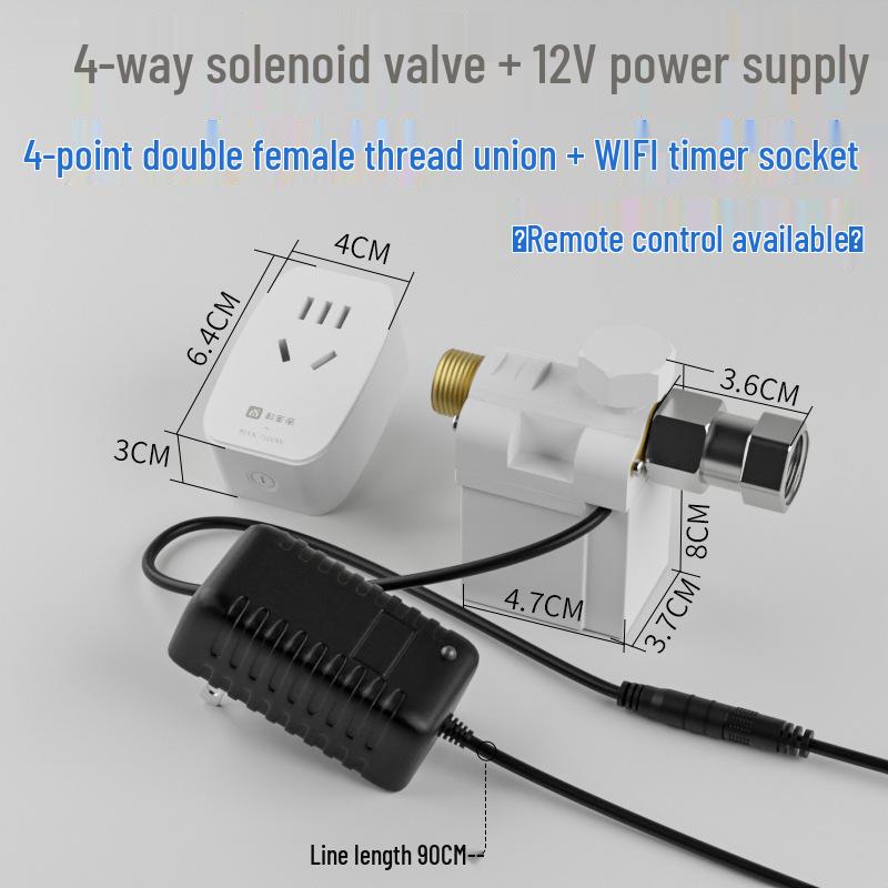 Sistema de riego automático para jardín controlado por control remoto con temporizador de válvula solenoide