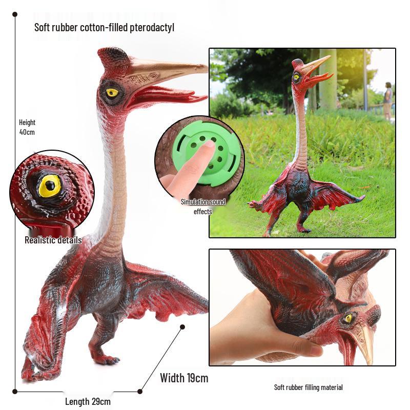 Large Soft Rubber Tyrannosaurus Rex Dinosaur Toy for Kids