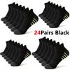 12 Paar Herren Plus Size Sportsocken EU39-46 Atmungsaktiv Bequem Schwarz Weiß Freizeit Outdoor Kurze Socken für Herren