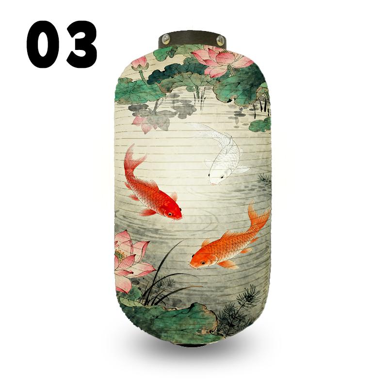 Japanese Style Koi Fish Pattern Lantern Restaurant Bistro Izakaya Yakitori Shop Decoration Festival Party Decor Cloth Lantern