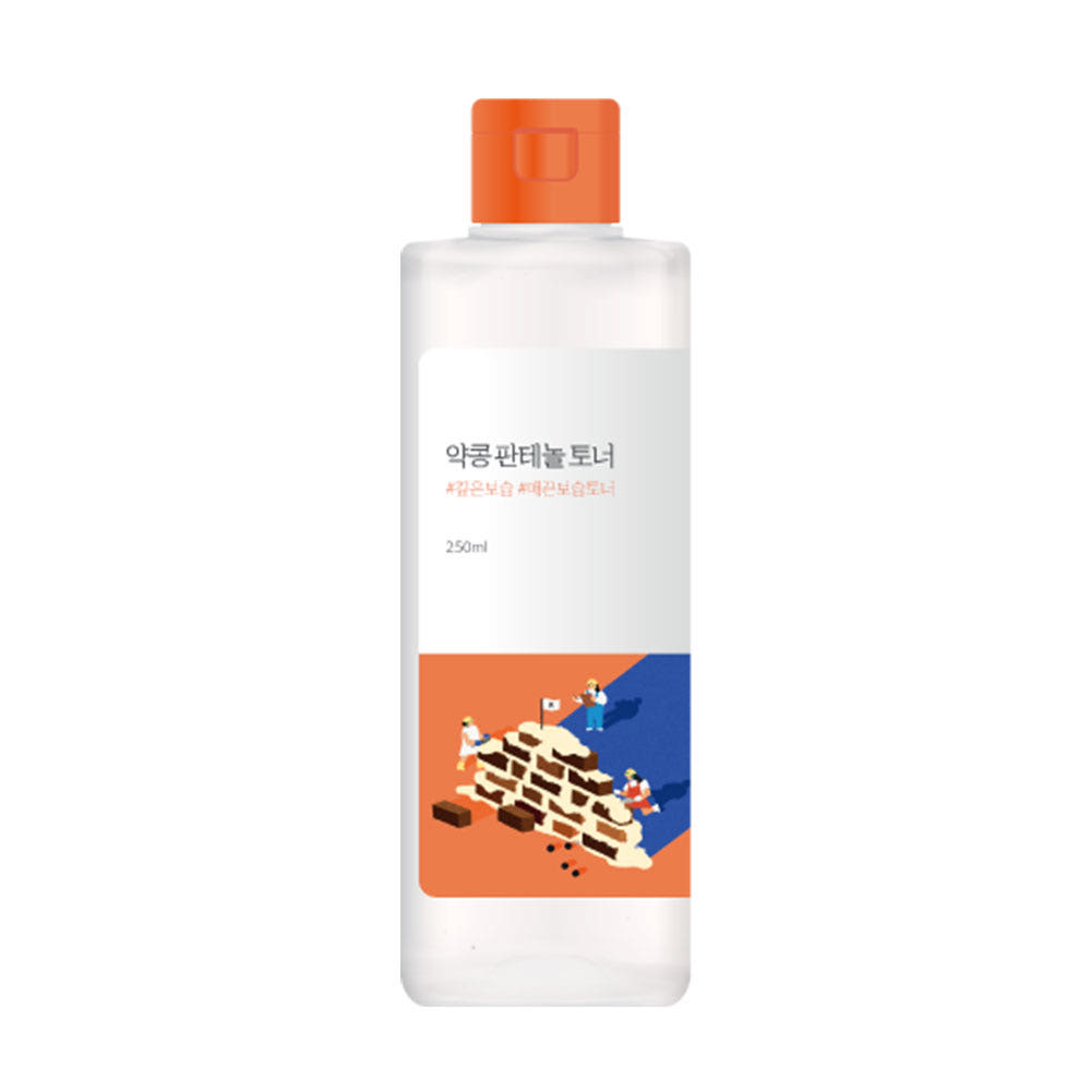 Round Lab Soybean Panthenol Toner 250ml + Stretchable Toner Pads (40 Sheets) Hydrating Skincare Set