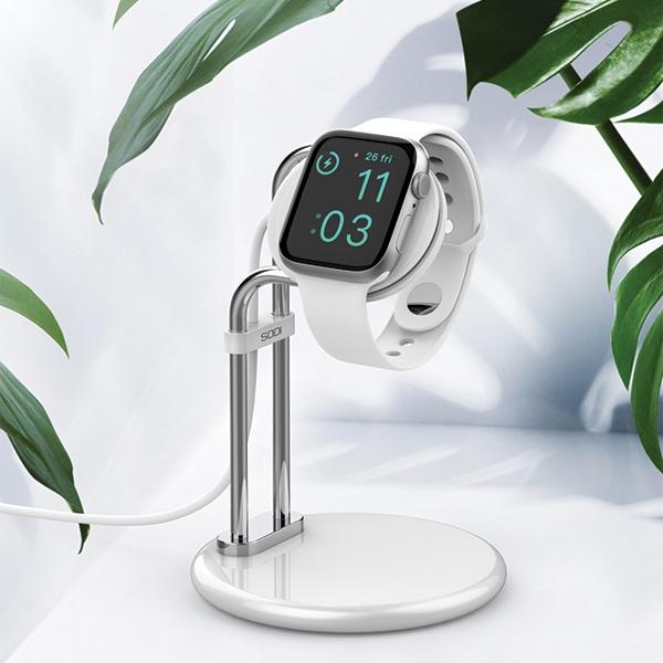 Stojak Do Apple Watch SODI SAW-300 Srebrny