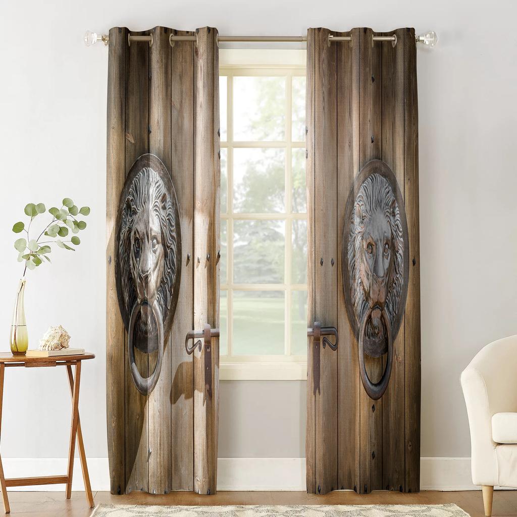 Chinese Panda And Bamboo Window Curtains Curtains for Living Room Decorative Items Living Room
