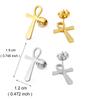 Anniyo 1.9cm Ankh Stud Earrings for Women Girls Africa Egypt Nile Key Traditional Ancient Egypt Ethnic  #273921