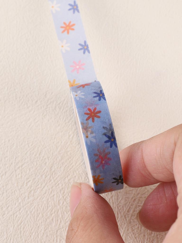 5rolls/Box Colorful Washi Tape Decoration Scrapbooking Supplies Masking Tape School Supplies Sticker Stationery Washi Tape