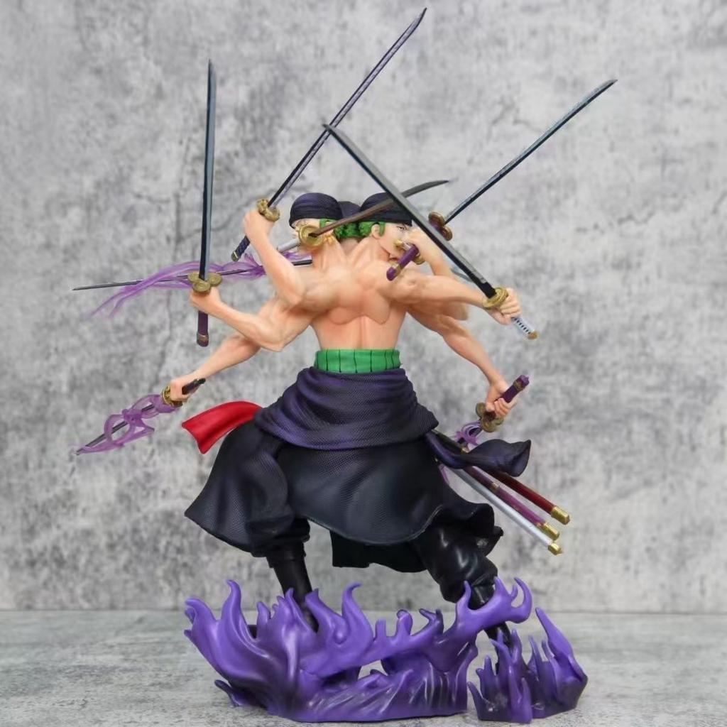 One Piece Anime Figures Battle Nine-blade Stream Zoro Action Figure PVC Collector Toys Children Model Birthday Gifts