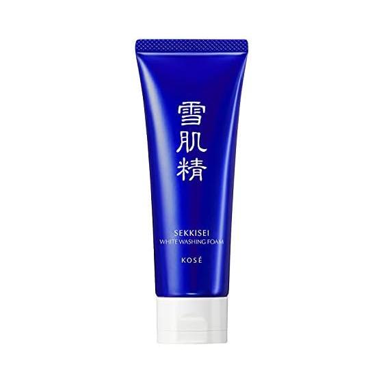 Sekkisei White Cream Wash 130 г Пенка для очищения лица, тусклость пор, омертвевшая кожа, увлажняющая японская и китайская травяная смесь, ферментированный экстракт ячменя Coix