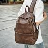 PU Backpack Men's Travel Backpack Large Capacity Commuter Schoolbag