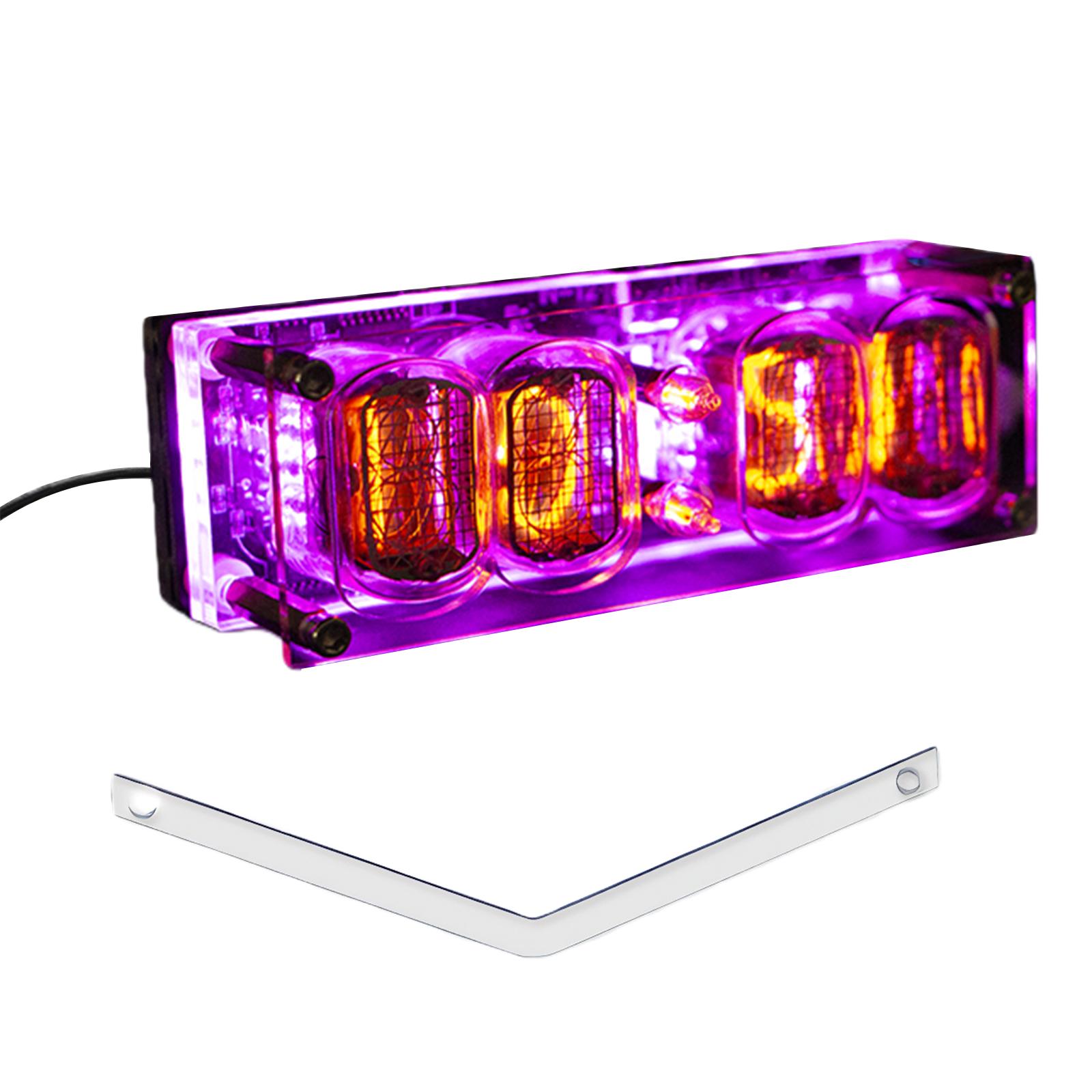 Glow Tube Nixie Clock 4-digit Digital Nixie Clock Colorful LED Backlight with 10 Color for Lovers Friend Christmas Birthday China Mainland