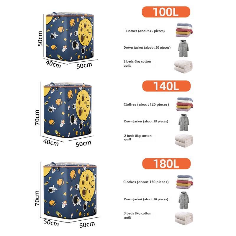 

Большая складная корзина для хранения одежды и одеял с ручками для стирки, общежития или переезда 105L