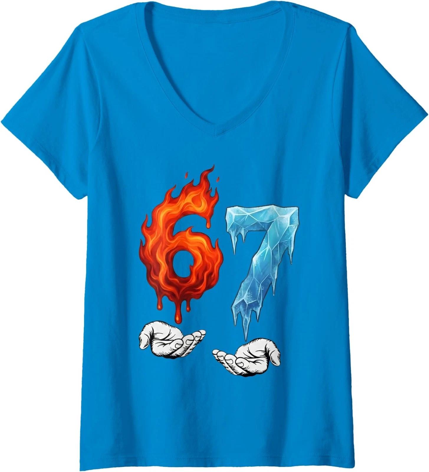 Funny Dabbing Santa 6 7 Meme Merry Christmas Ladies  Crewneck T-Shirt 3XL