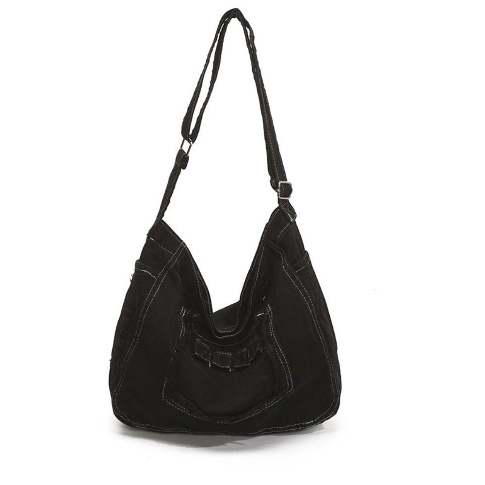 

Versatile Cross Body Bag Vintage Satchel Bags Korean Denim Shoulder Bag Girls чёрный