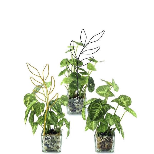 Creative Potted Ornament Home Decoration Plant Trellis Garden Arrangement Leaf Shape Bracket Vine Climbing Support