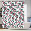 Tuniu Christmas Gift Shower Curtain Funny Festive Red Blue Pink Gift Wrapping Bathroom Decor